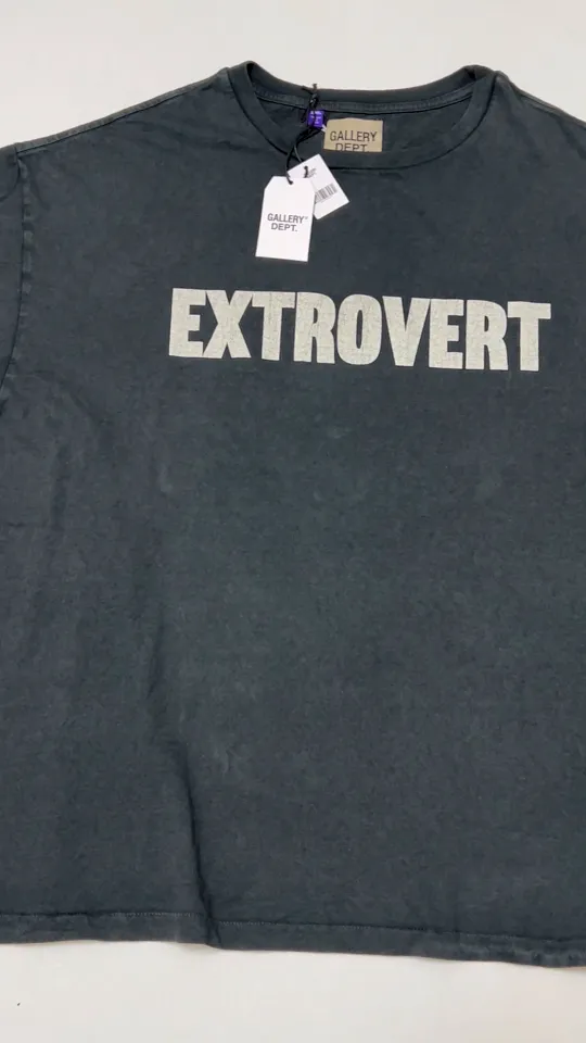 GALLERY DEPT. INTRO EXTRO REVERSIBLE TEE ATK series Reversible slogan TEE Washed black S-XL Ready-made garments Asso special dyed The bones are obviously whitened Rewashed water treatment The printing has an obvious distressed feel The VINTAGE effect is full Original cylindrical fabric Loose version The printing is washed and distressed